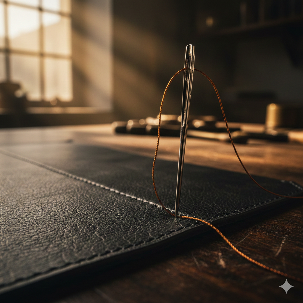 Dettaglio cucitura artigianale